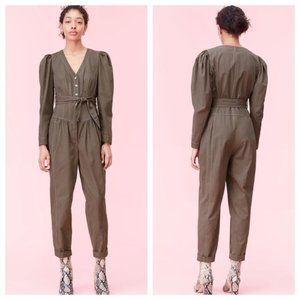 Rebecca Taylor La Vie Twill Jumpsuit NWT M